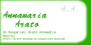 annamaria arato business card